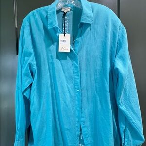 Elan Turquoise Button-Up Shirt